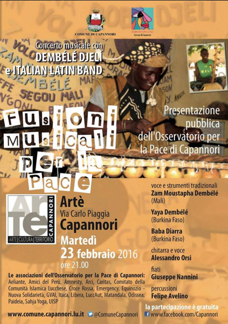 23 febbraio concerto per la pace capannori Lucca